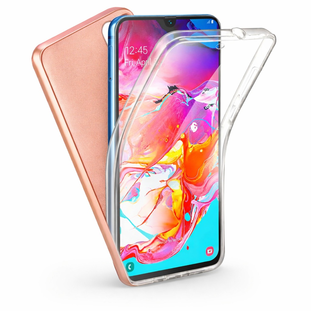 Πλήρης κάλυψη 360° εμπρός & πίσω για Xiaomi Redmi Note 8 - Χρώμα: Ρόζ Χρυσό